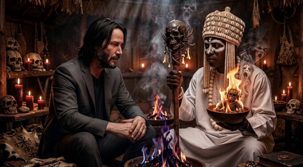Keanu Reeves Visit Priest Behanzin Segbo