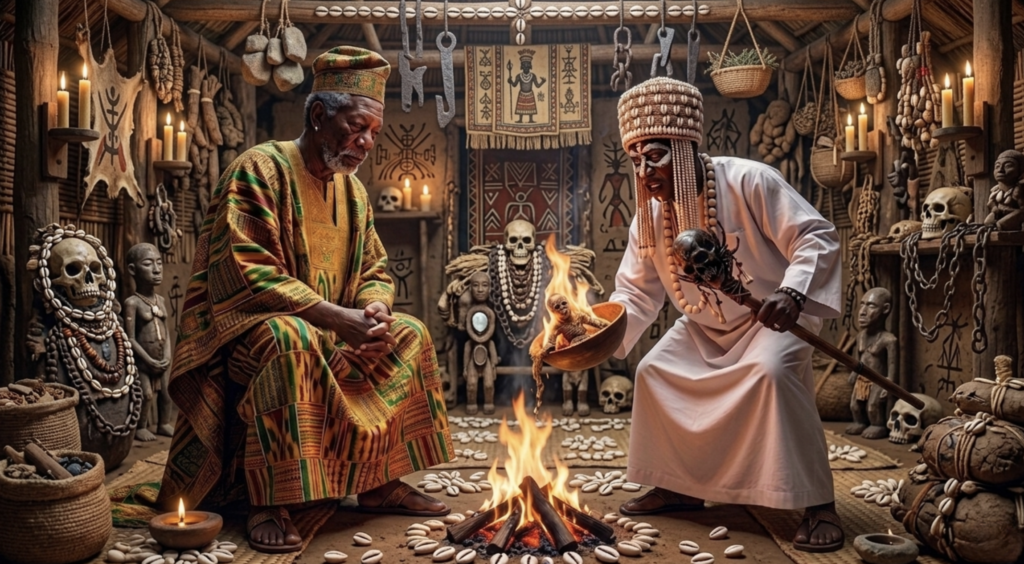Morgan Freeman and powerful voodoo Priest Behanzin Segbo