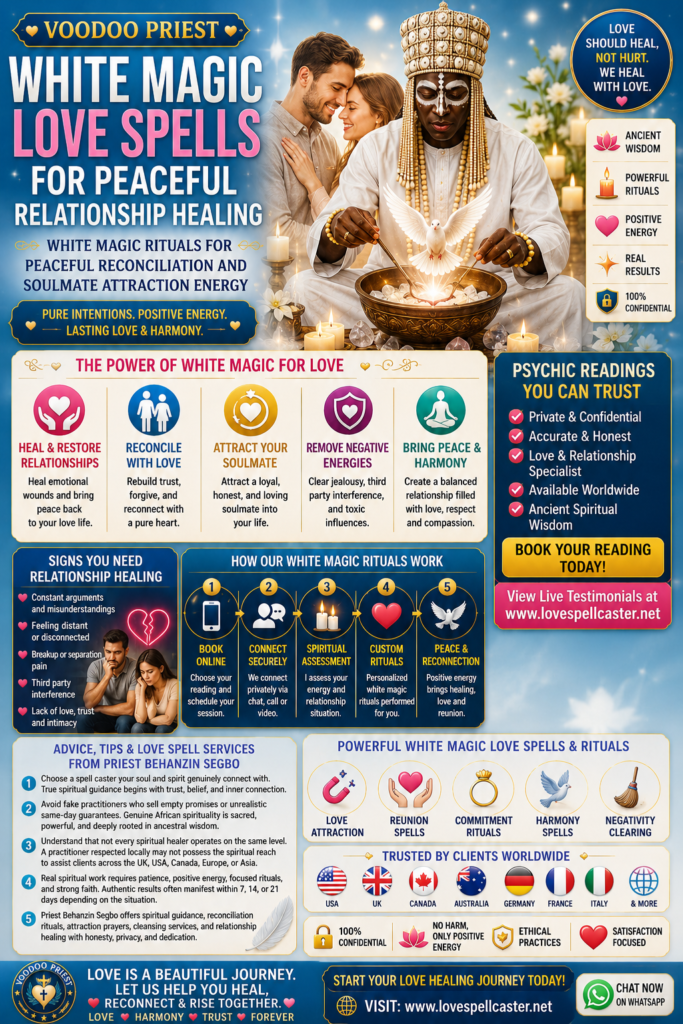 White Magic Love Spells for Peaceful Relationship Healing