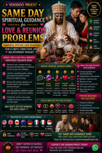 Same Day Spiritual Guidance for Love and Reunion Problems