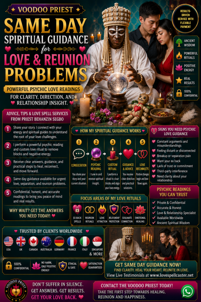 Same Day Spiritual Guidance for Love and Reunion Problems