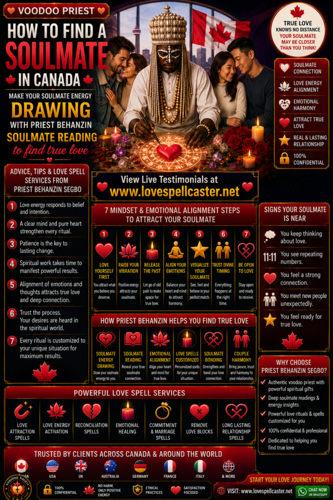How to Find a Soulmate in Canada Make you soulmate energy drawing with Priest Behanzin